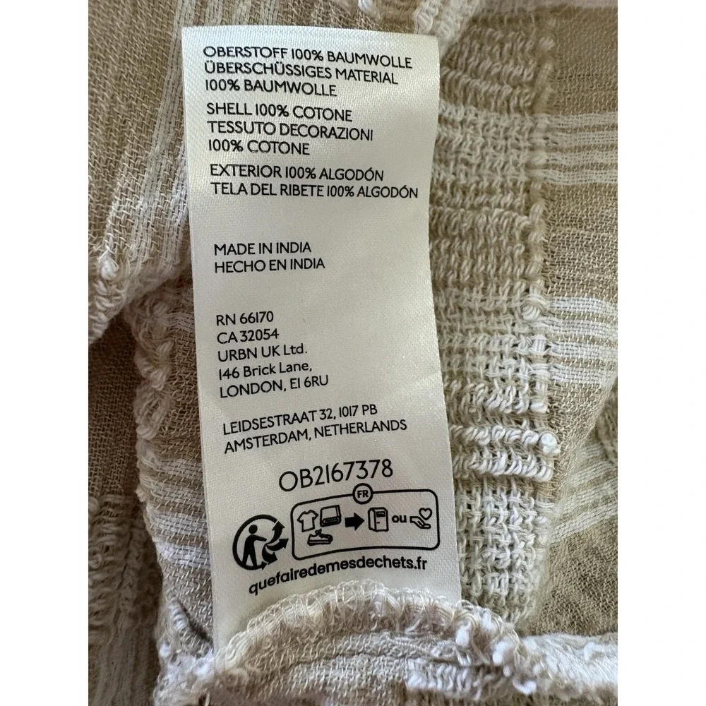 Pilcro Anthropologie Textured Babydoll Tunic Top Large Ruffle Cottagecore Boho - Picture 12 of 14